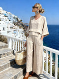 Elvira | Two-Piece Set with Top and Wide Trousers