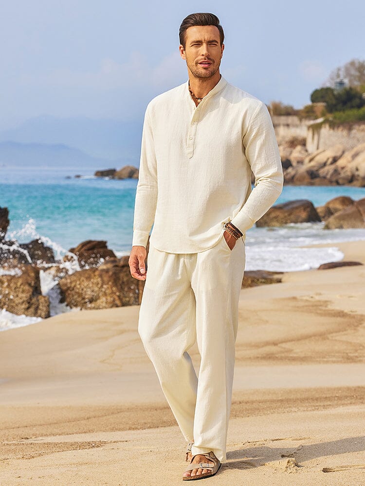 Laurent | Two-piece set with Henley shirt and pants