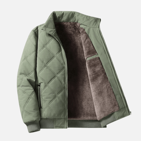Orlando | Jacket with Diamond Pattern and Stand-Up Collar