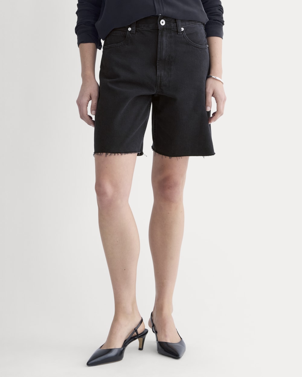 OG Baggy Jean Short Trousers | Black Prane
