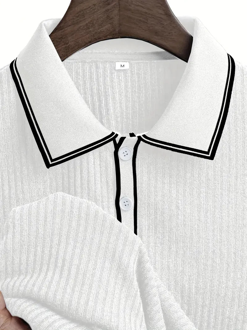 Orestis - Elegant Polo Shirt with Short Sleeves
