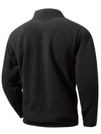 Men's Sweat Jacket – Half Zip, Stand Collar & Comfortable