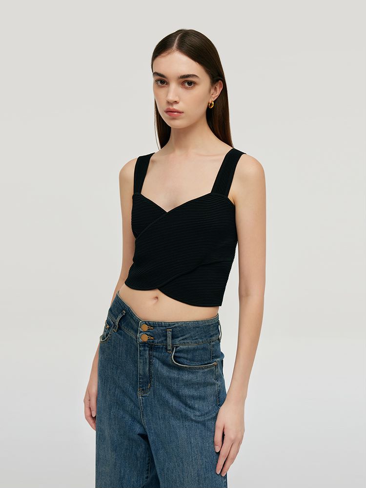 Women's Crocheted Crossover Top