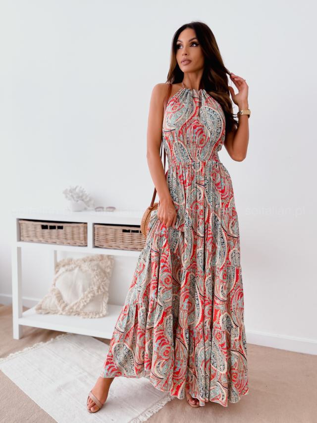 Backless Floral Dress