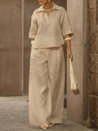 Soraya | Casual Two-Piece Set with Shirt and Trousers