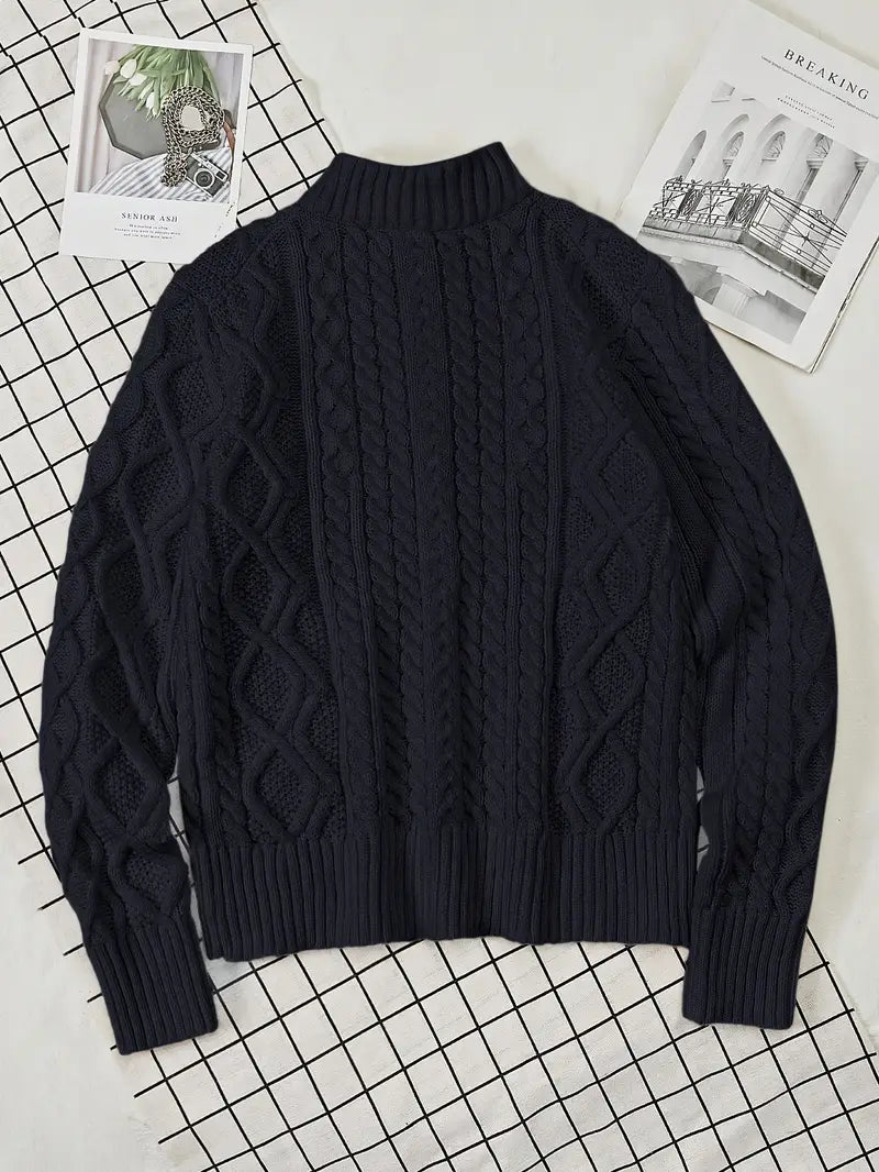 Rabada | Pullover with Half Zip and Stand-Up Collar