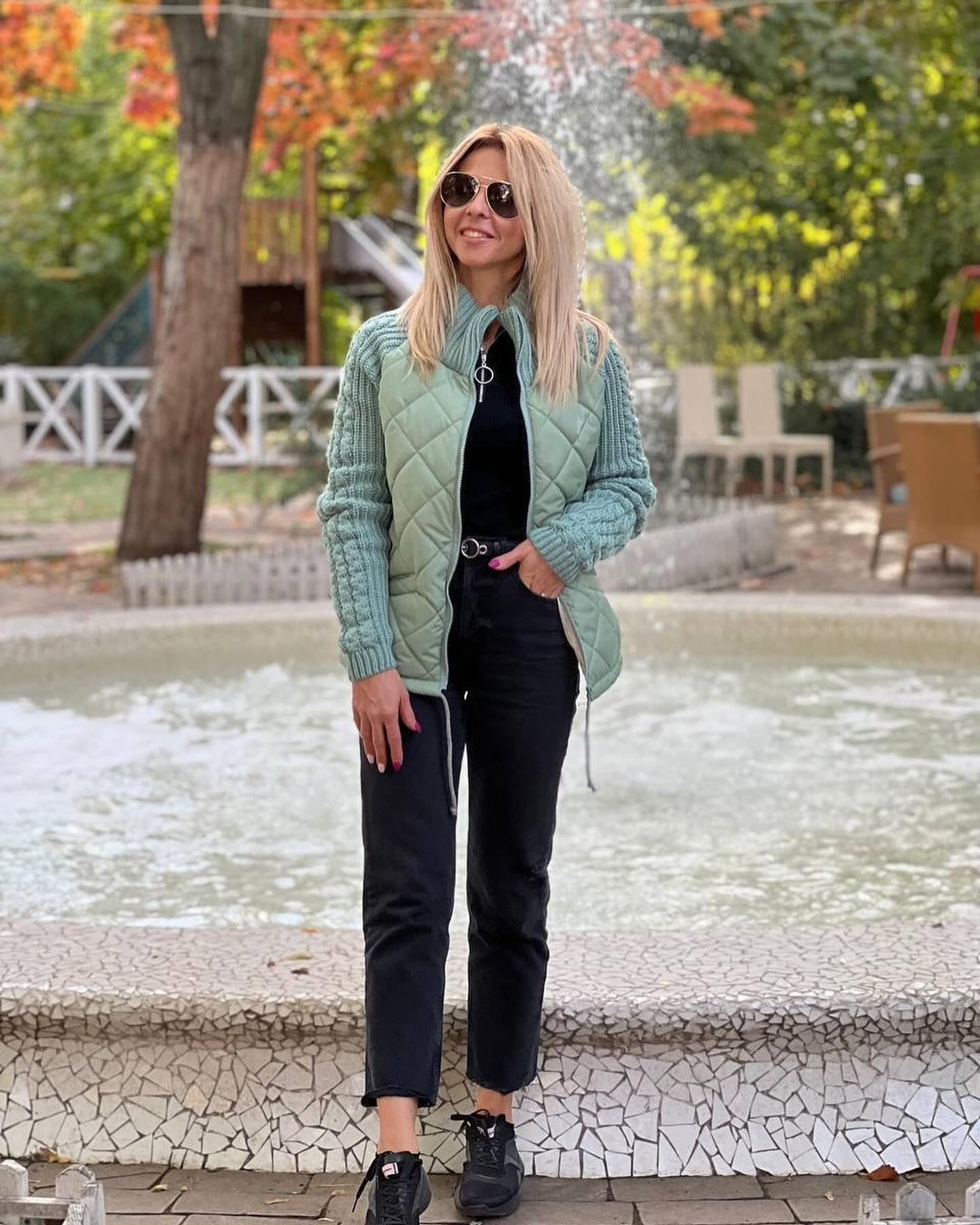 Women's Cardigan – Patchwork Design, Casual & Comfortable