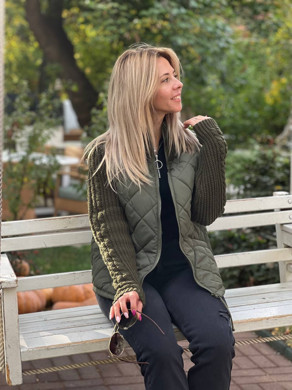 Women's Cardigan – Patchwork Design, Casual & Comfortable