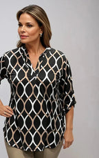 Noor | Blouse with Graphic Print