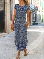 Royal Blue Floral Dress