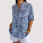 Tumascha Women's Blouse – With Floral Pattern, Light & Comfortable