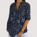 Tumascha Women's Blouse – With Floral Pattern, Light & Comfortable