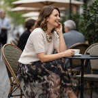 Leona | Sweater & Flowing Leopard Skirt Set