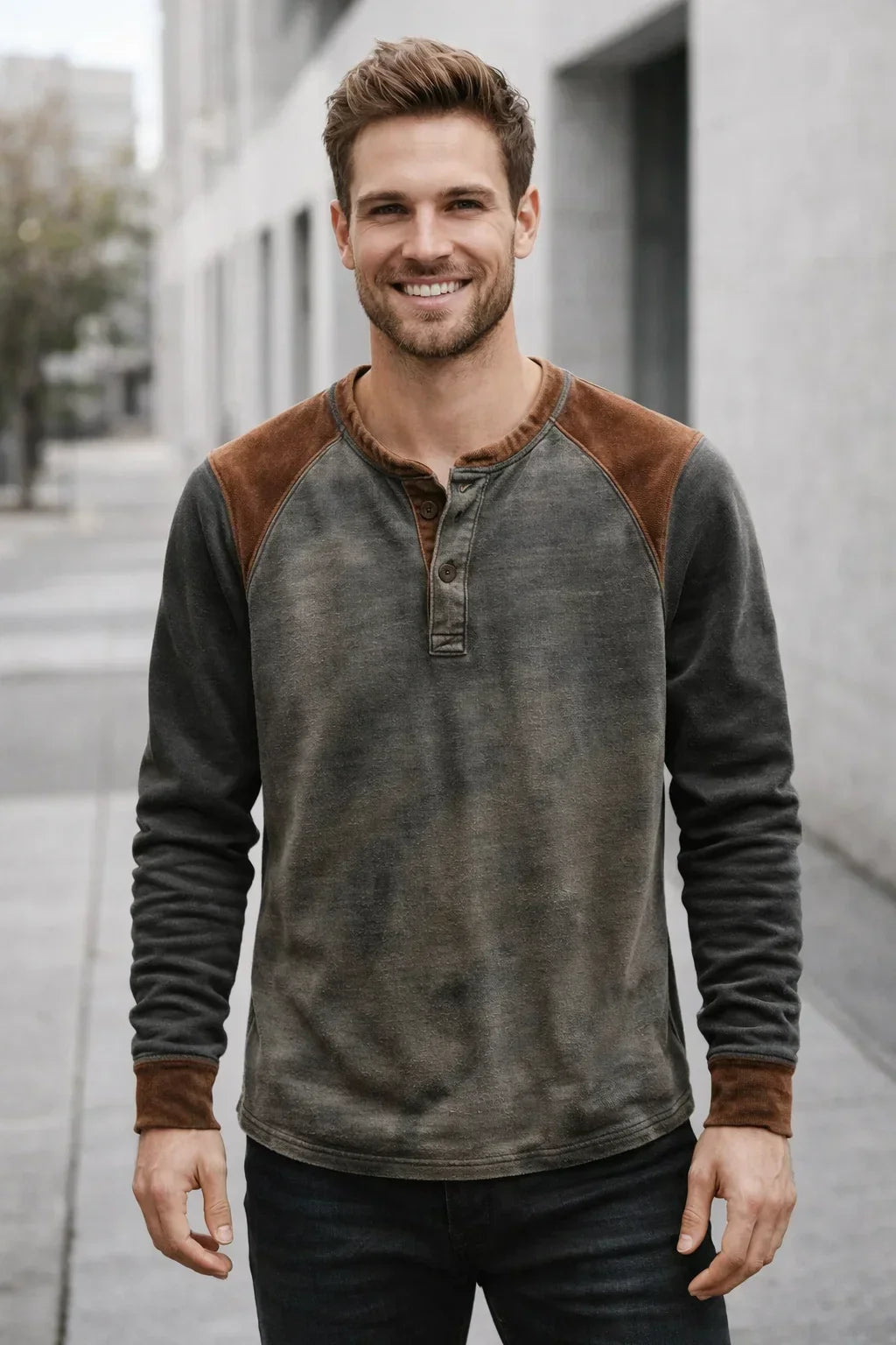 Men's Henley Shirt – Casual, Long Sleeve & Comfortable