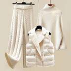 Ines | Three-Piece Women's Knit Set with Waistcoat