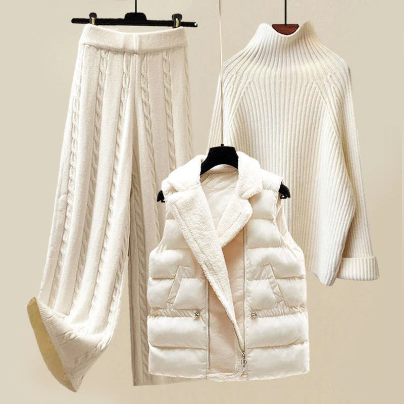 Ines | Three-Piece Women's Knit Set with Waistcoat