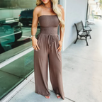Celia | Summer Strapless Jumpsuit