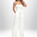 Celia | Summer Strapless Jumpsuit