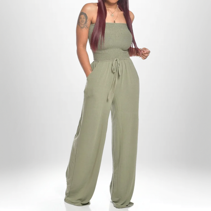 Celia | Summer Strapless Jumpsuit