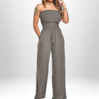 Celia | Summer Strapless Jumpsuit