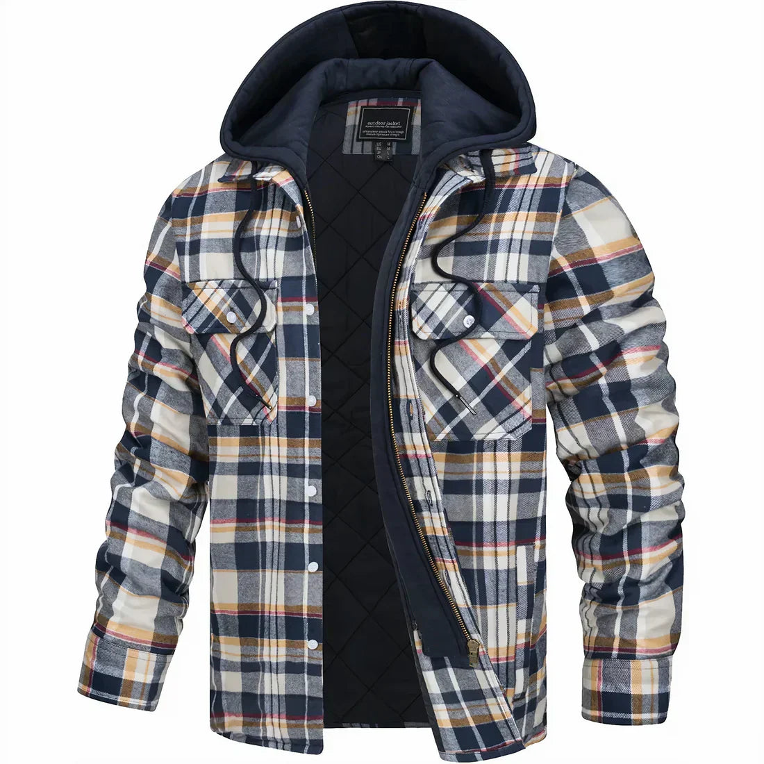 Kaspar - Checked Zip-up Jacket