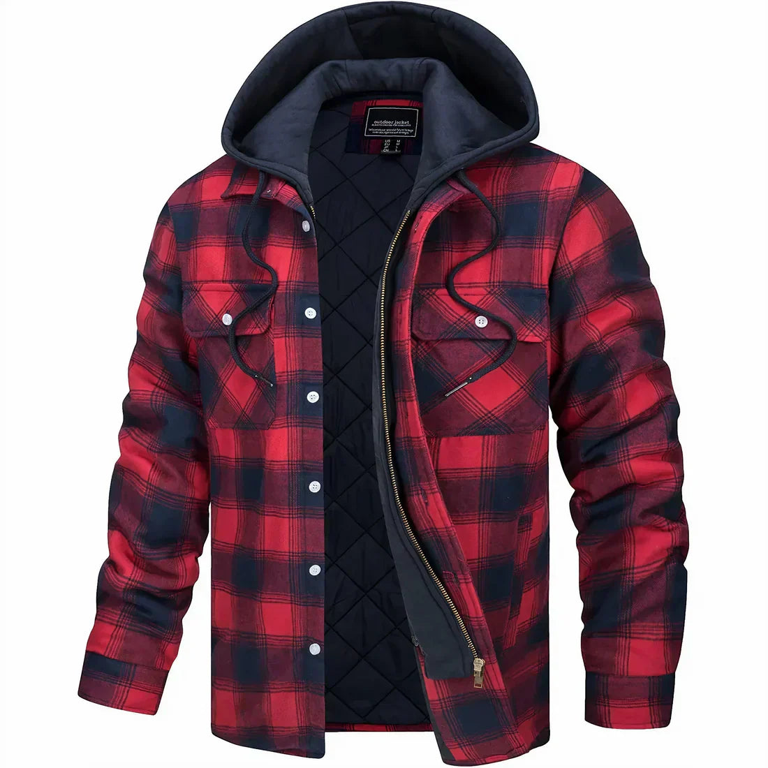 Kaspar - Checked Zip-up Jacket