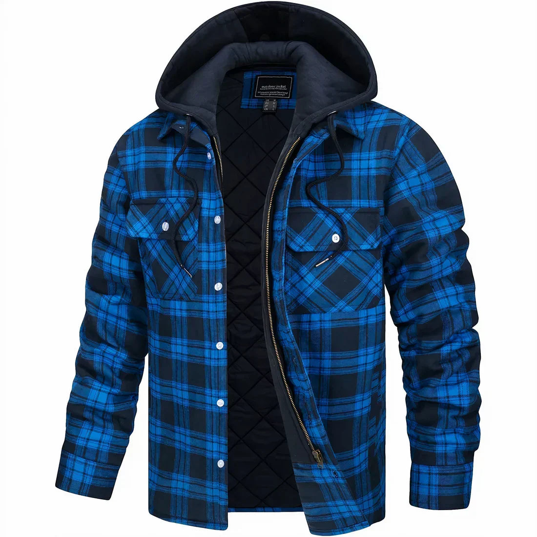 Kaspar - Checked Zip-up Jacket