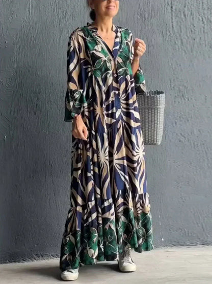 Flaire - Casual Dress with Floral Pattern