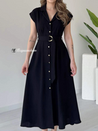 Valeria | Dress with metal ring belt