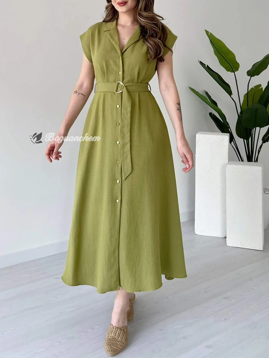 Valeria | Dress with metal ring belt