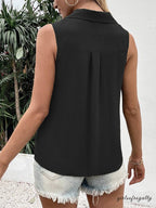 Lucy | Buttoned V-Neck Waistcoat Top