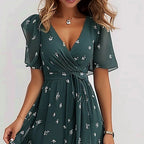 Retro Green Midi Dress